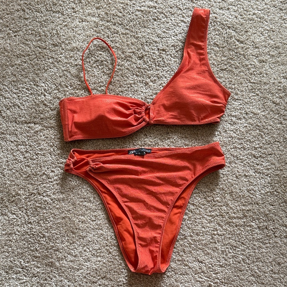Zara Bold Orange Bikini Set
